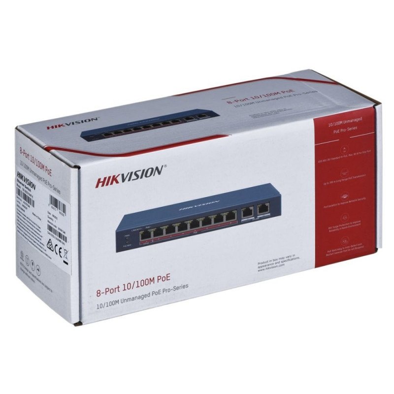 hikvision-ds-3e0310hp-e-network-links-non-managed-fast-ethernet-10-100-poe-support-blue