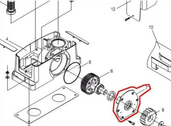 9686424 BENINCA Flange For Bull 624 / 8M