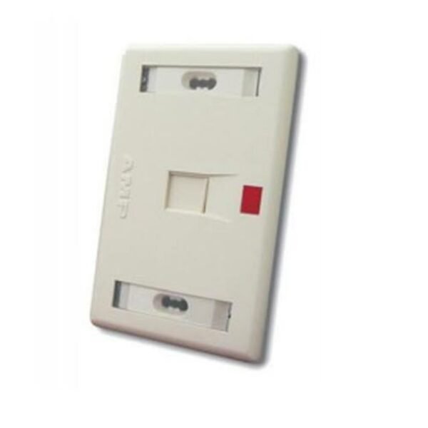 Rectangular RJ45 faceplate face panel (1port)