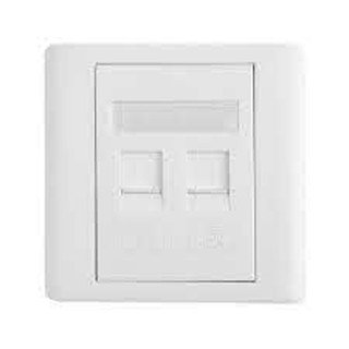 Square RJ45 faceplate face panel (2 port)