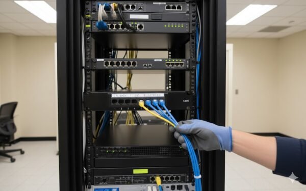 8-PORT CAT6 PATCH PANEL (LOADED)